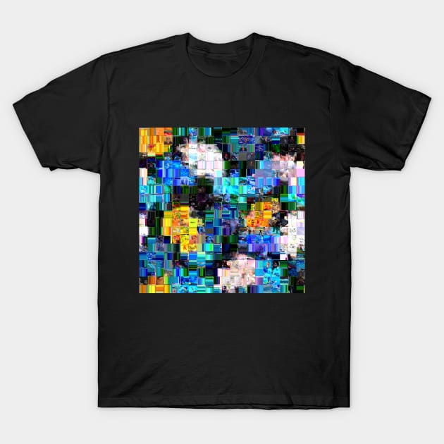 Autumn Style Glitch Mosaic Quilt T-Shirt by terrybain